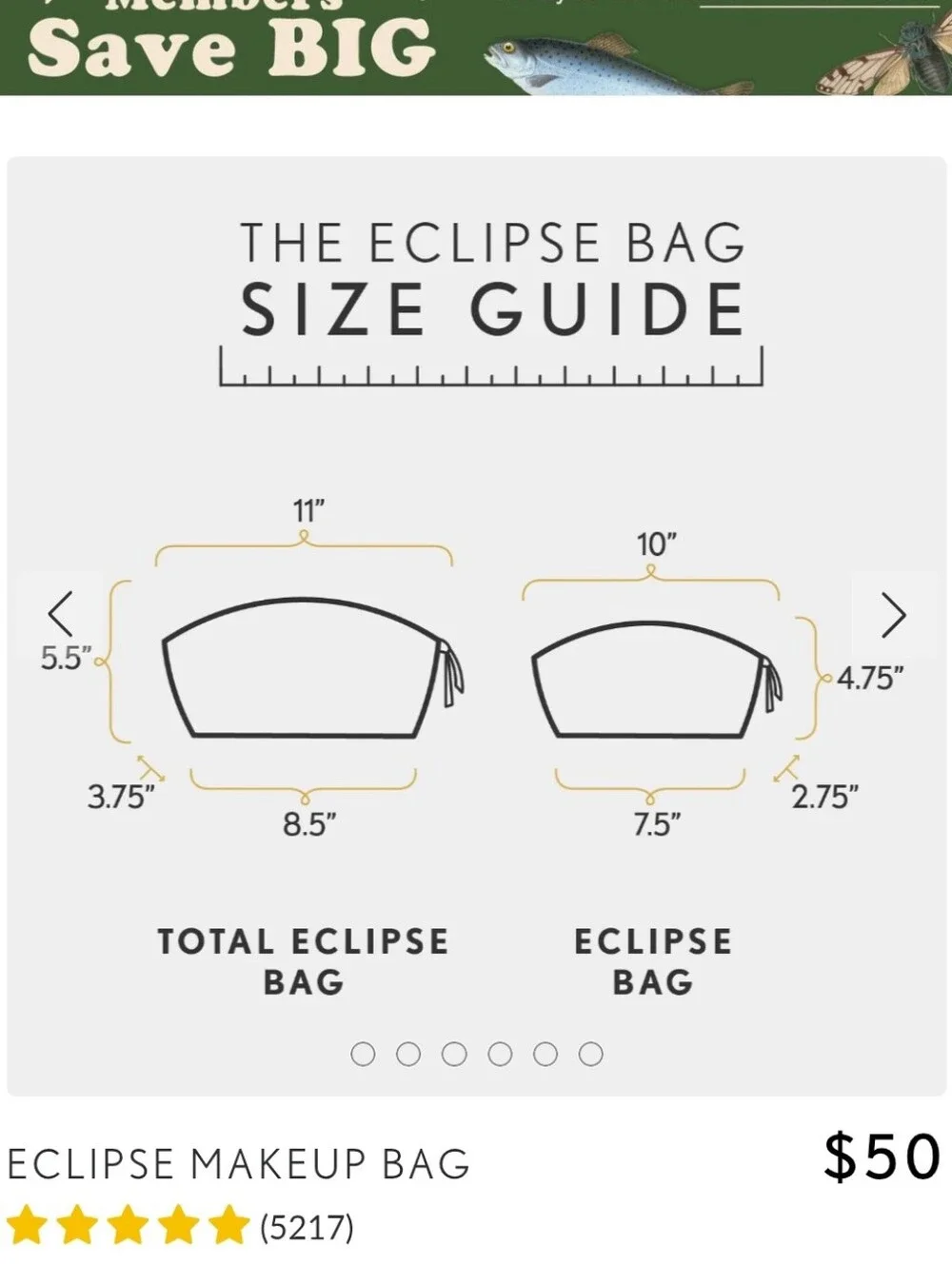 Portland Leather Goods Total Eclipse Makeup Bag in Black